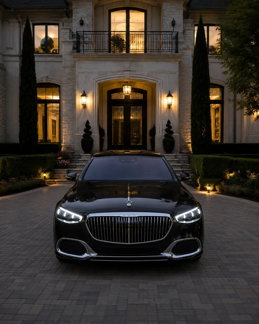 Mercedes Maybach S580 — Black sedan rental #2