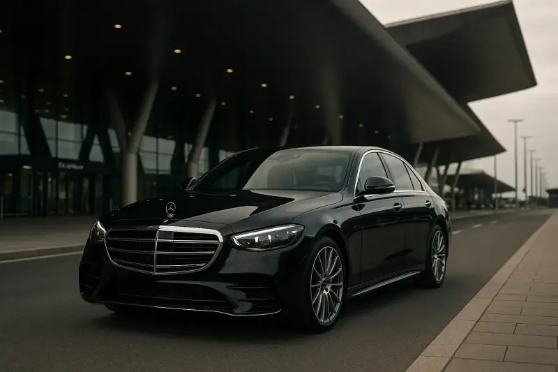 Black Mercedes-Benz S-Class for sedan rental